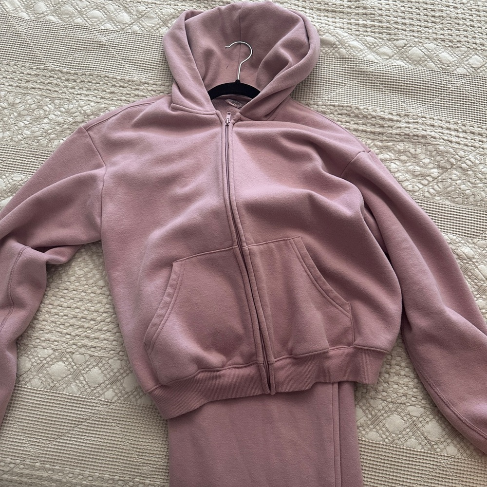 SKIMS Pink Hoodie Sweater
